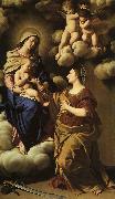 Giovan Battista Salvi Sassoferrato The Mystic Marriage of St.Catherine oil painting artist